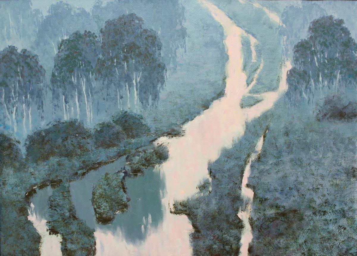 Mist. Original modern art painting