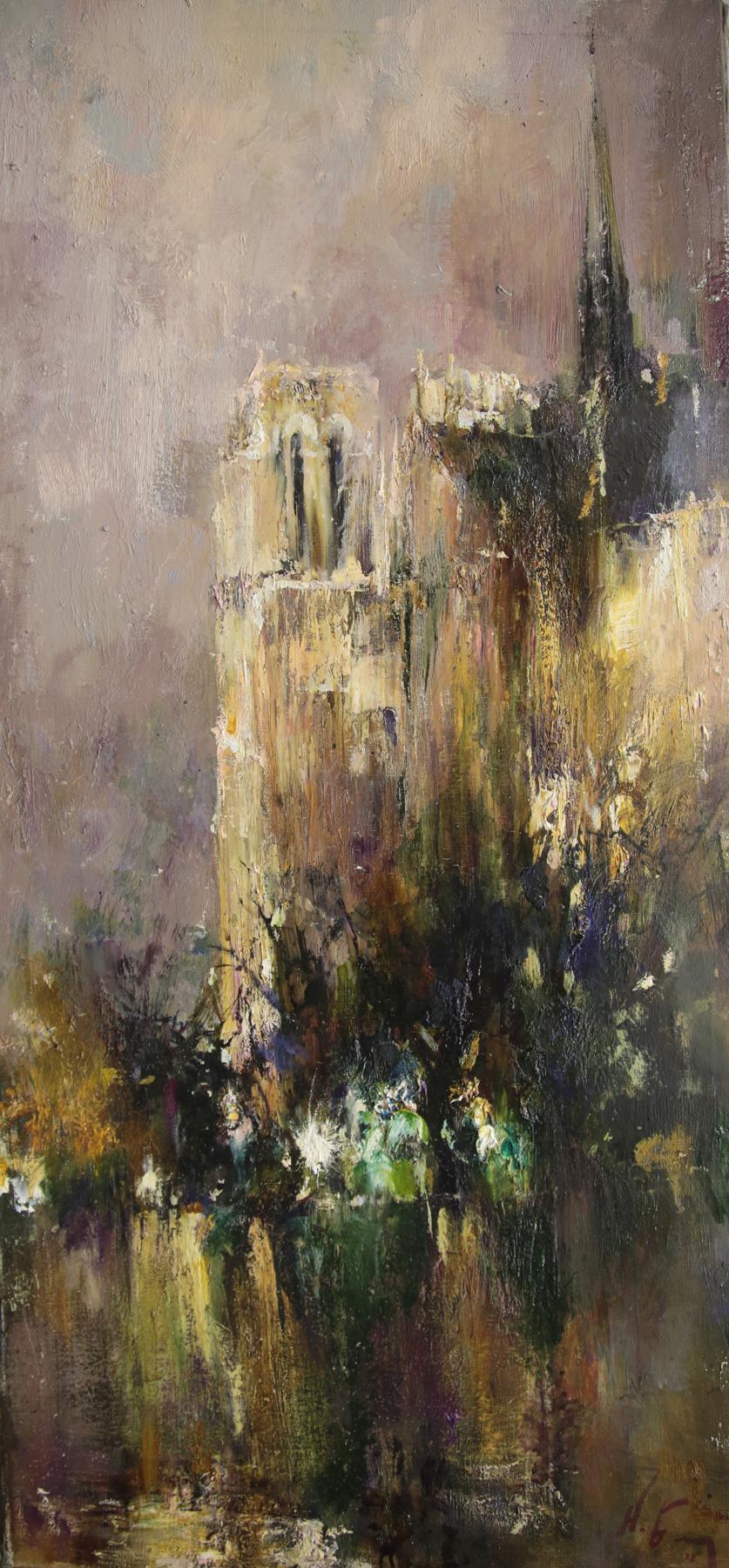 Notre-Dame. Original modern art painting