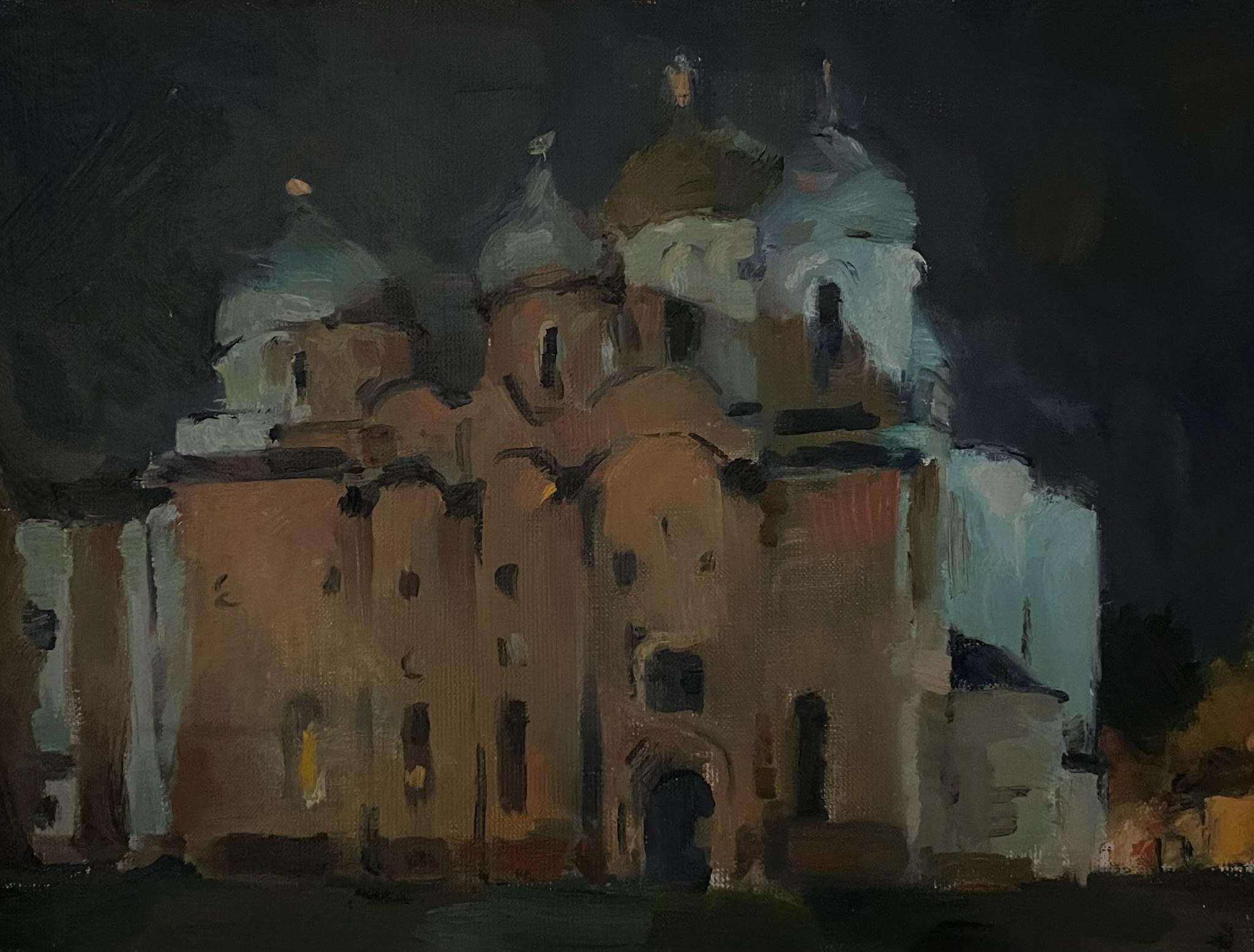 Velikiy Novgorod. Original modern art painting