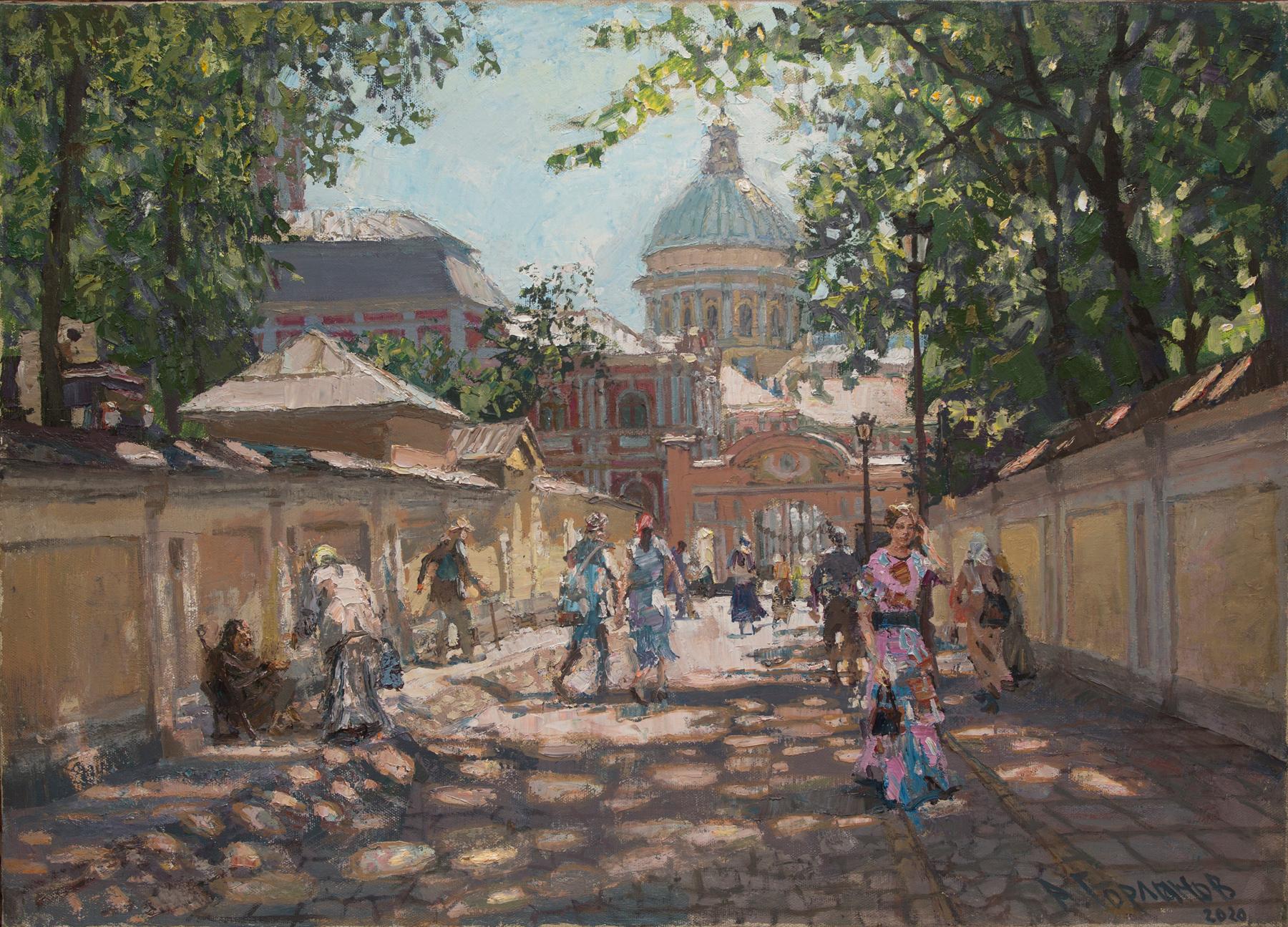 Saint Alexander Nevsky Monastery. Original modern art painting