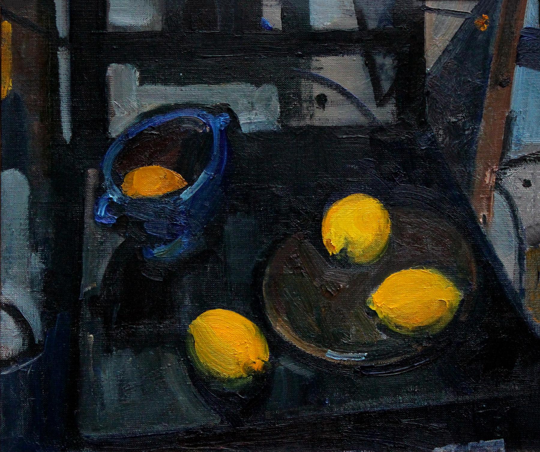 Lemons. Original modern art painting