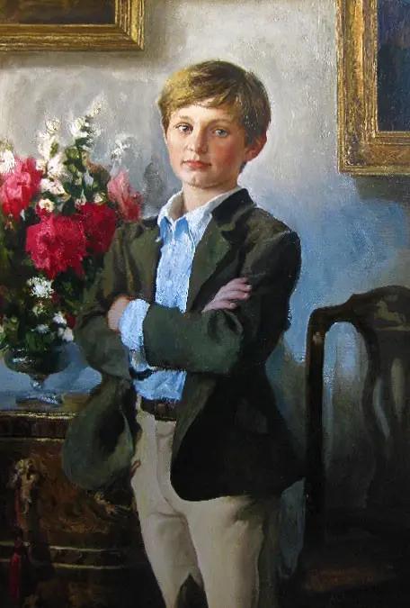 Portrait of Fredrick Draier. Original modern art painting