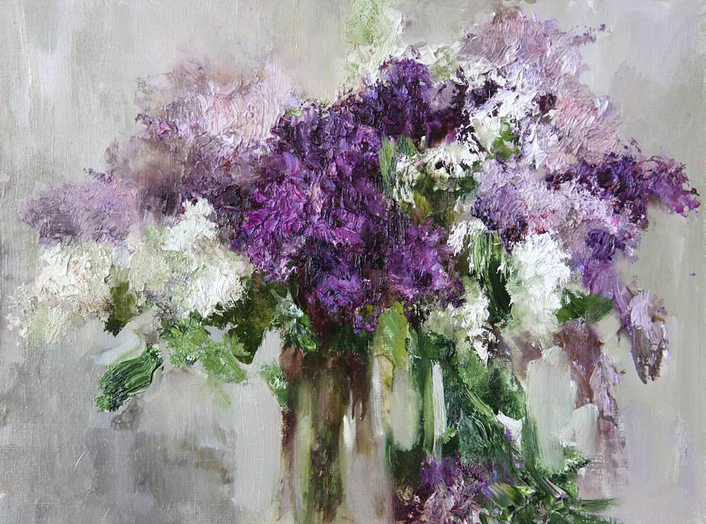 The lilac. Original modern art painting
