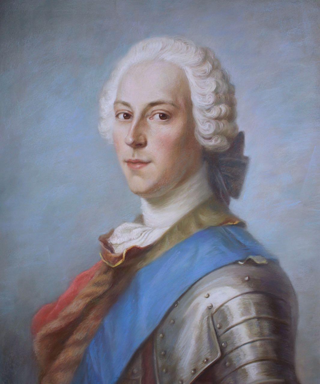 Portrait of Charles Edward Stuart (Bonnie prince Charlie). Original modern art painting