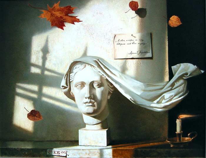 Wind in the studio. Andrey Tarkovsky memory. Original modern art painting