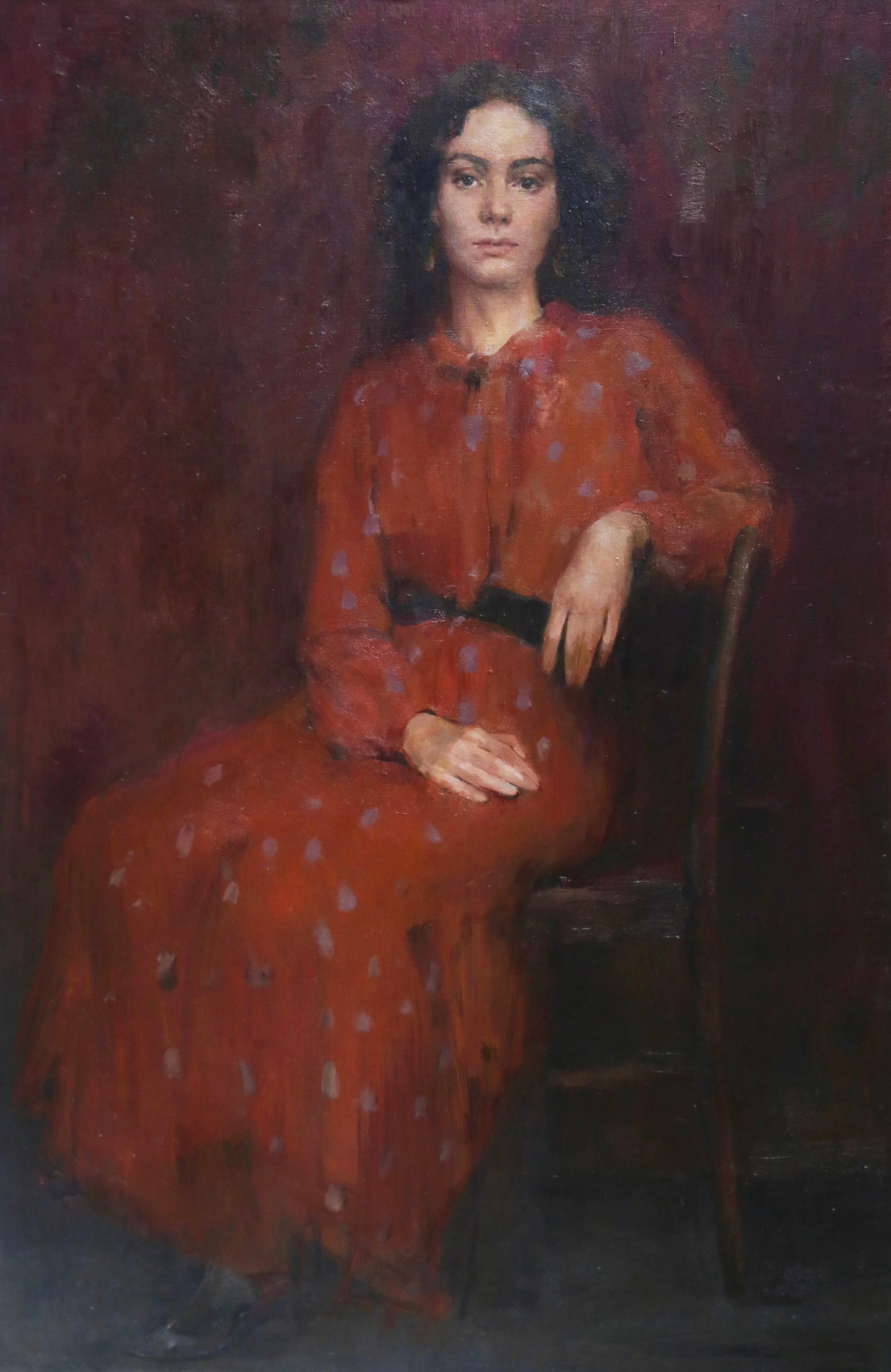 Vera's portrait. Original modern art painting