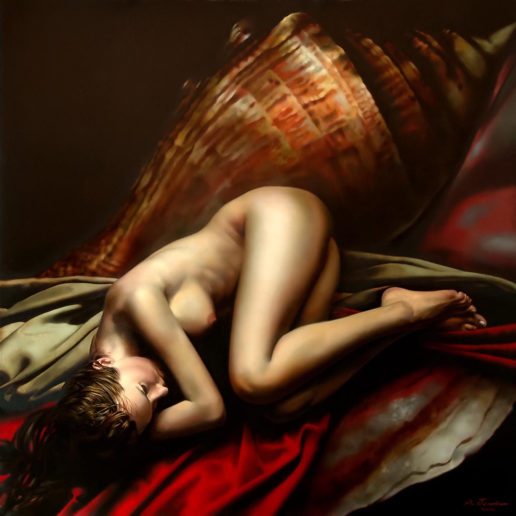 The Birth of Venus. Original modern art painting