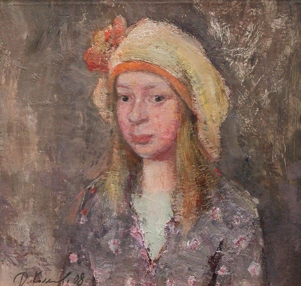 Angelina's portrait. Original modern art painting