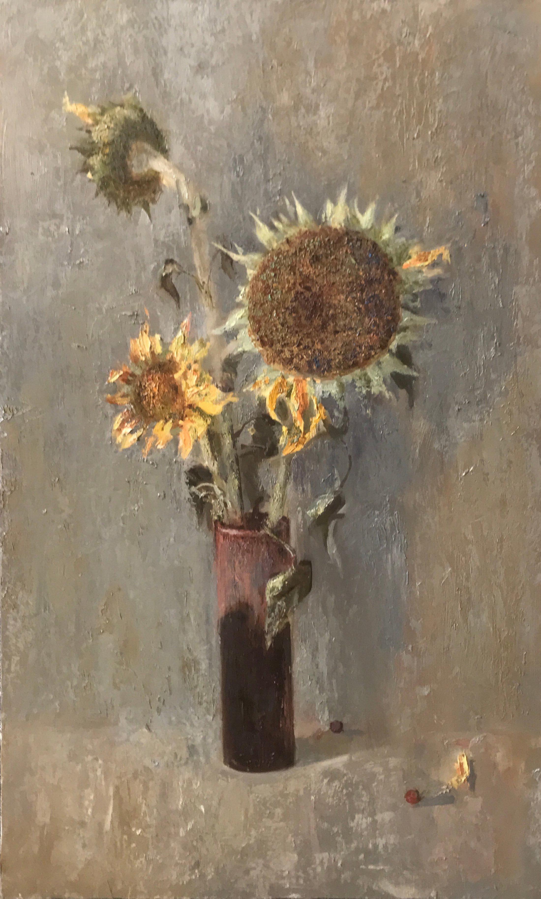 Sunflowers . Original modern art painting