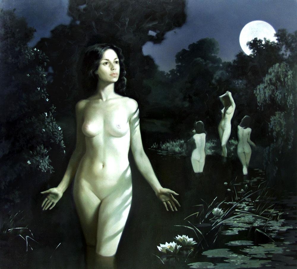 Margaret. The Walpurgis Night. Original modern art painting