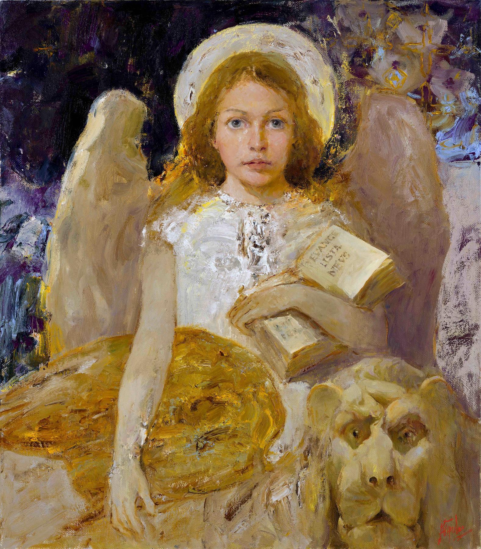 Angel. Original modern art painting