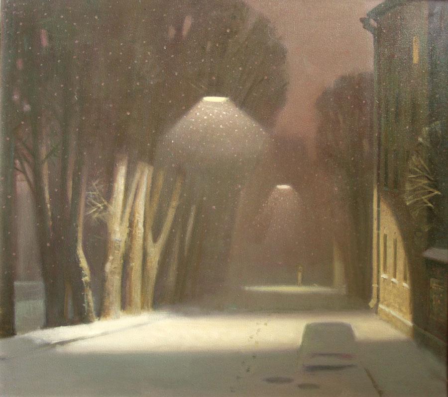 “Night landscape”. Original modern art painting