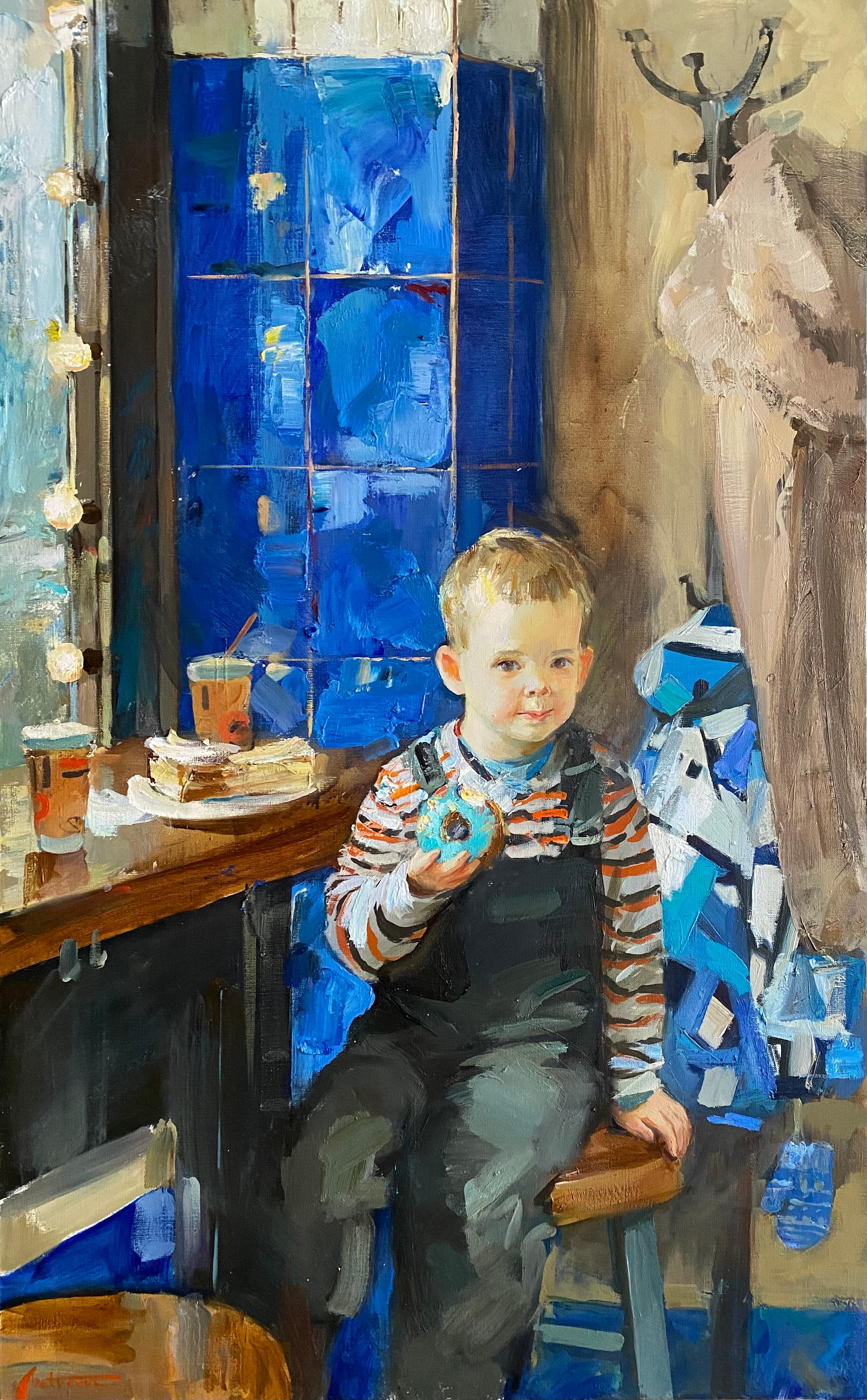 Mom’s coffee . Original modern art painting