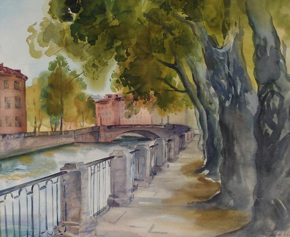 канал. Original modern art painting