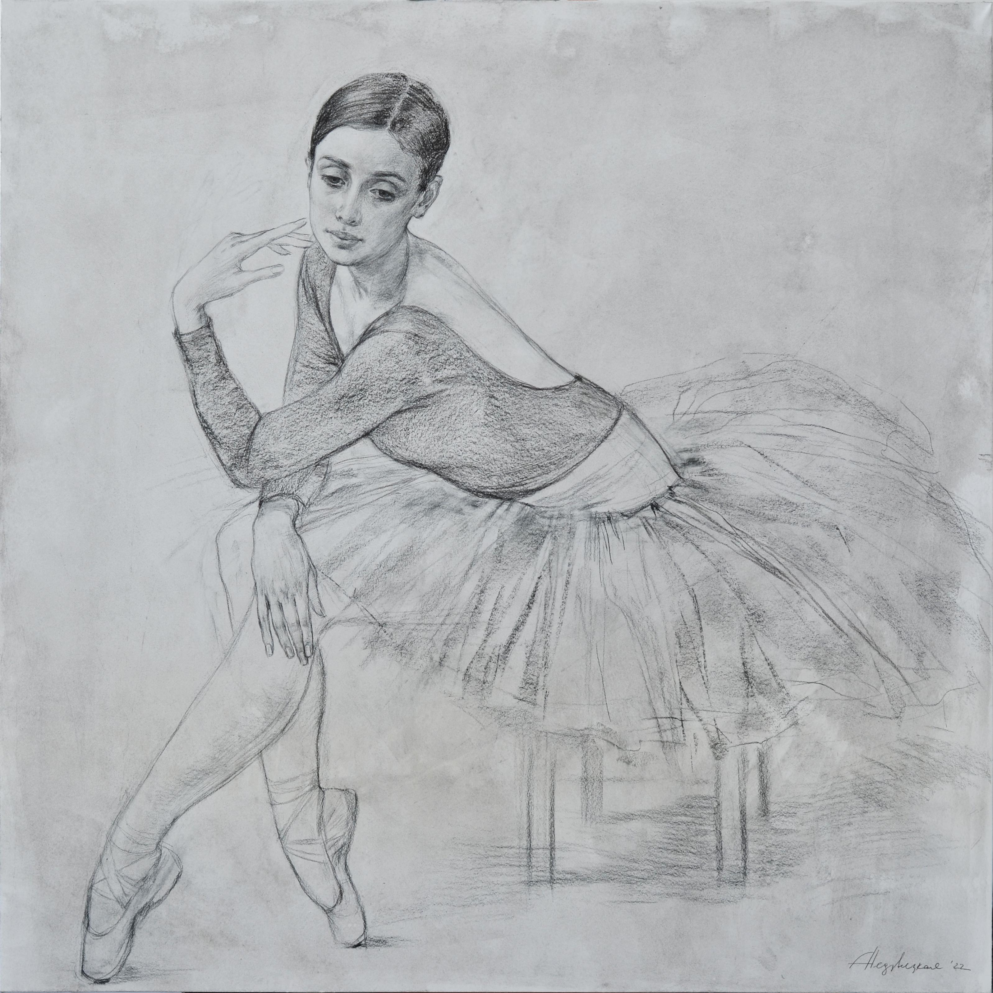 Ballet mood. Original modern art painting