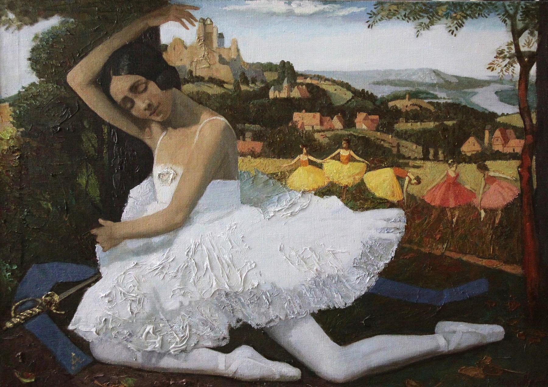 奥尔加Spesivtseva吉赛尔. Original modern art painting