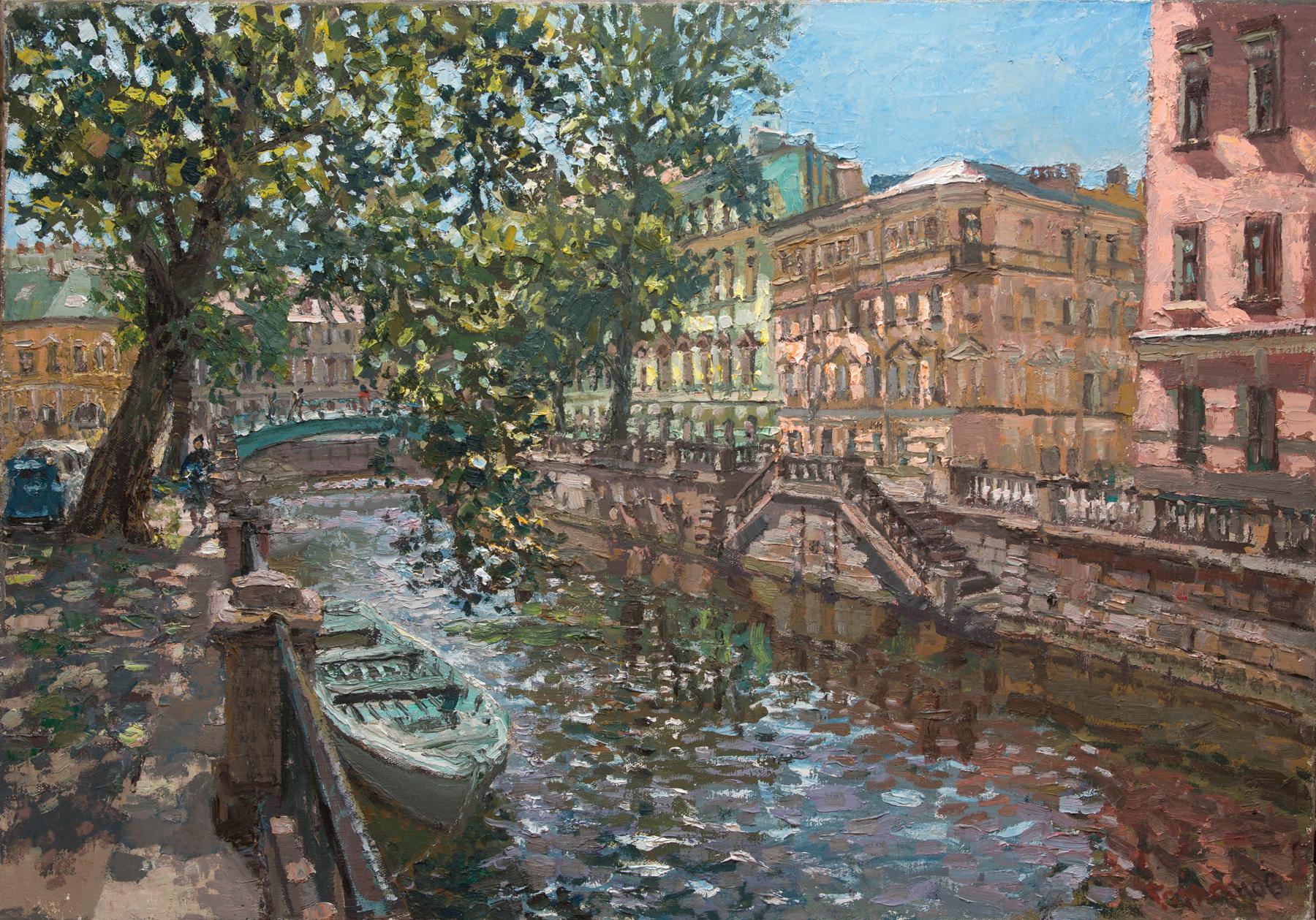 Сенной мост. Original modern art painting