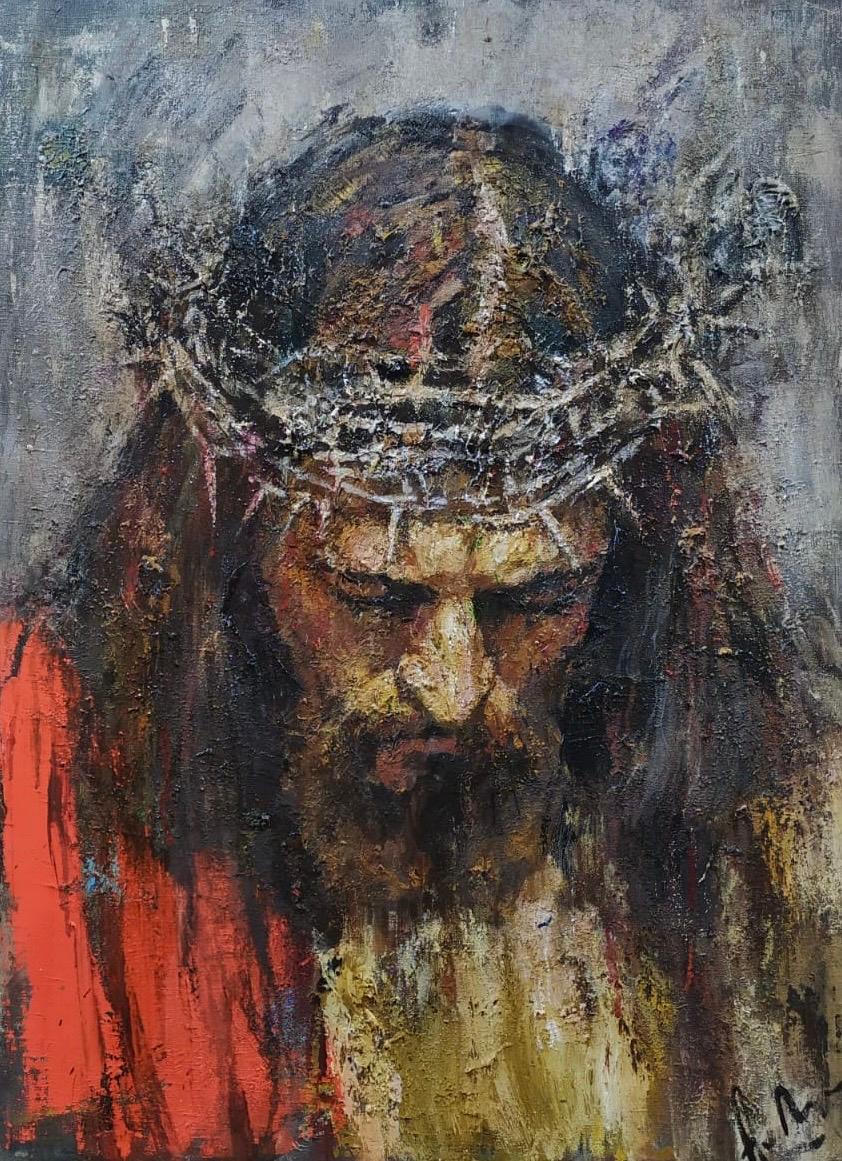 Молитва . Original modern art painting