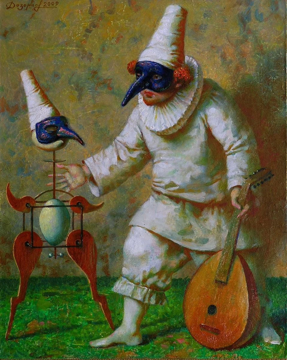 Pulcinella II. Original modern art painting