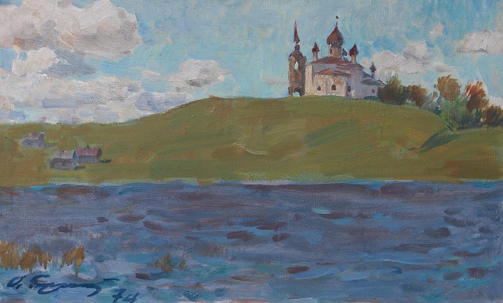 Old Ladoga. Original modern art painting