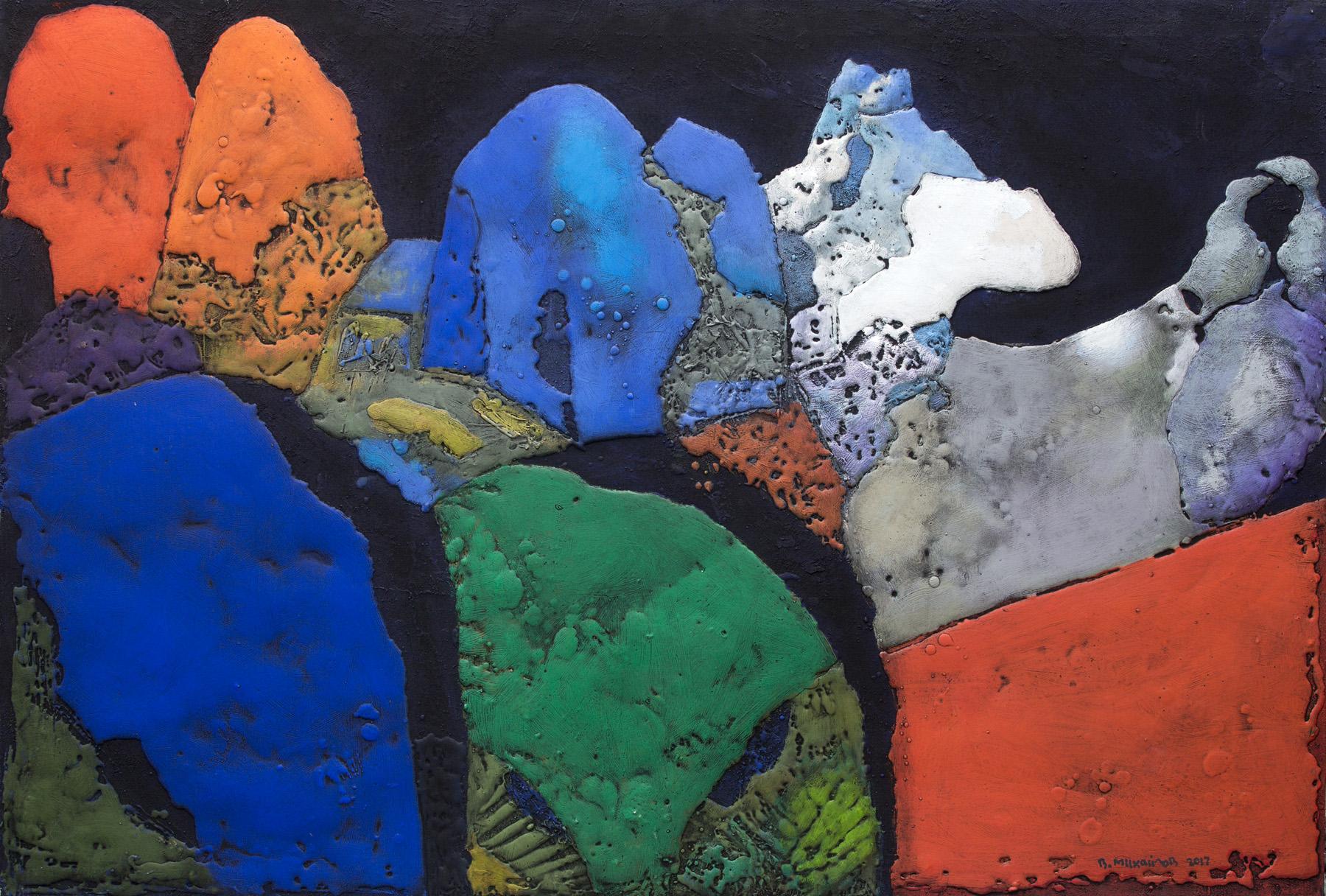 Малый Кайлас. Серия Райский сад. Original modern art painting