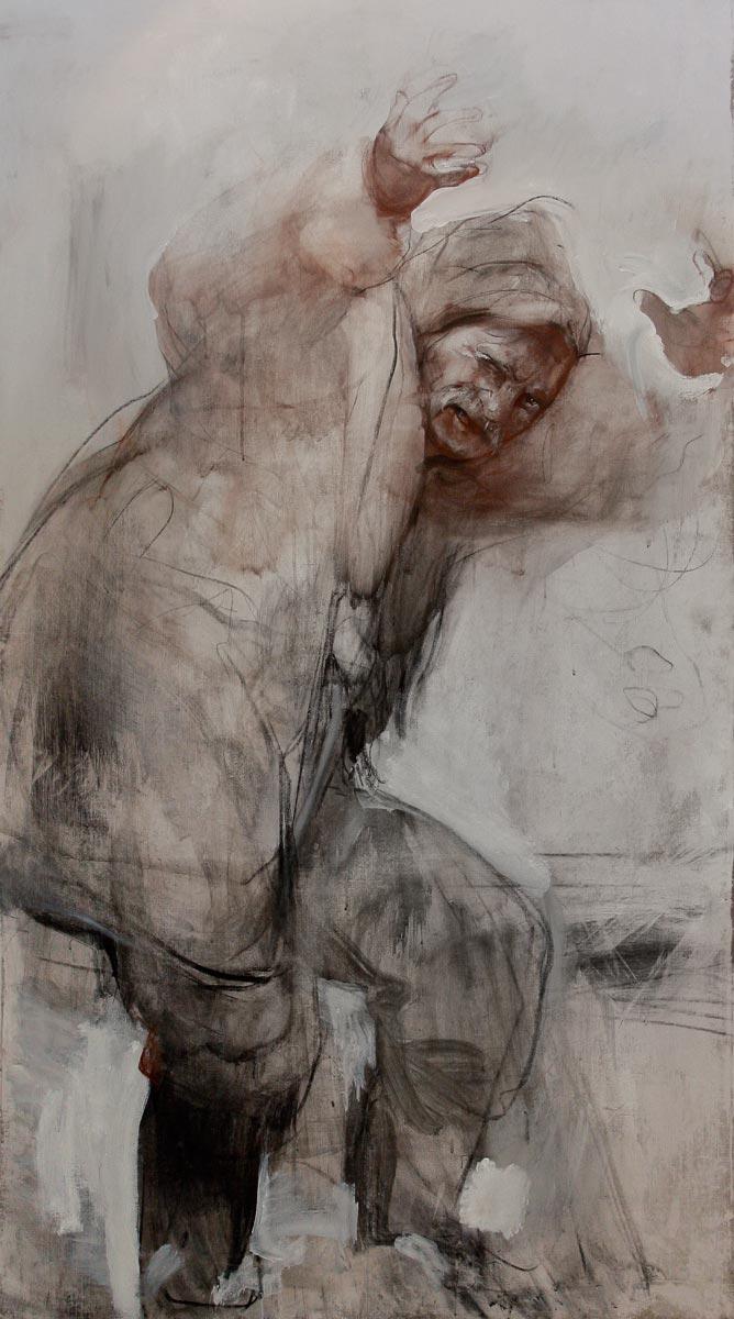 挑战战斗。 系列"忏悔节". Original modern art painting