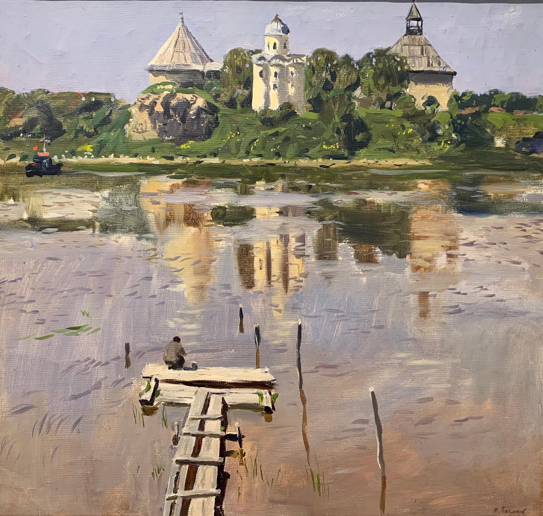 Старая крепость. Original modern art painting