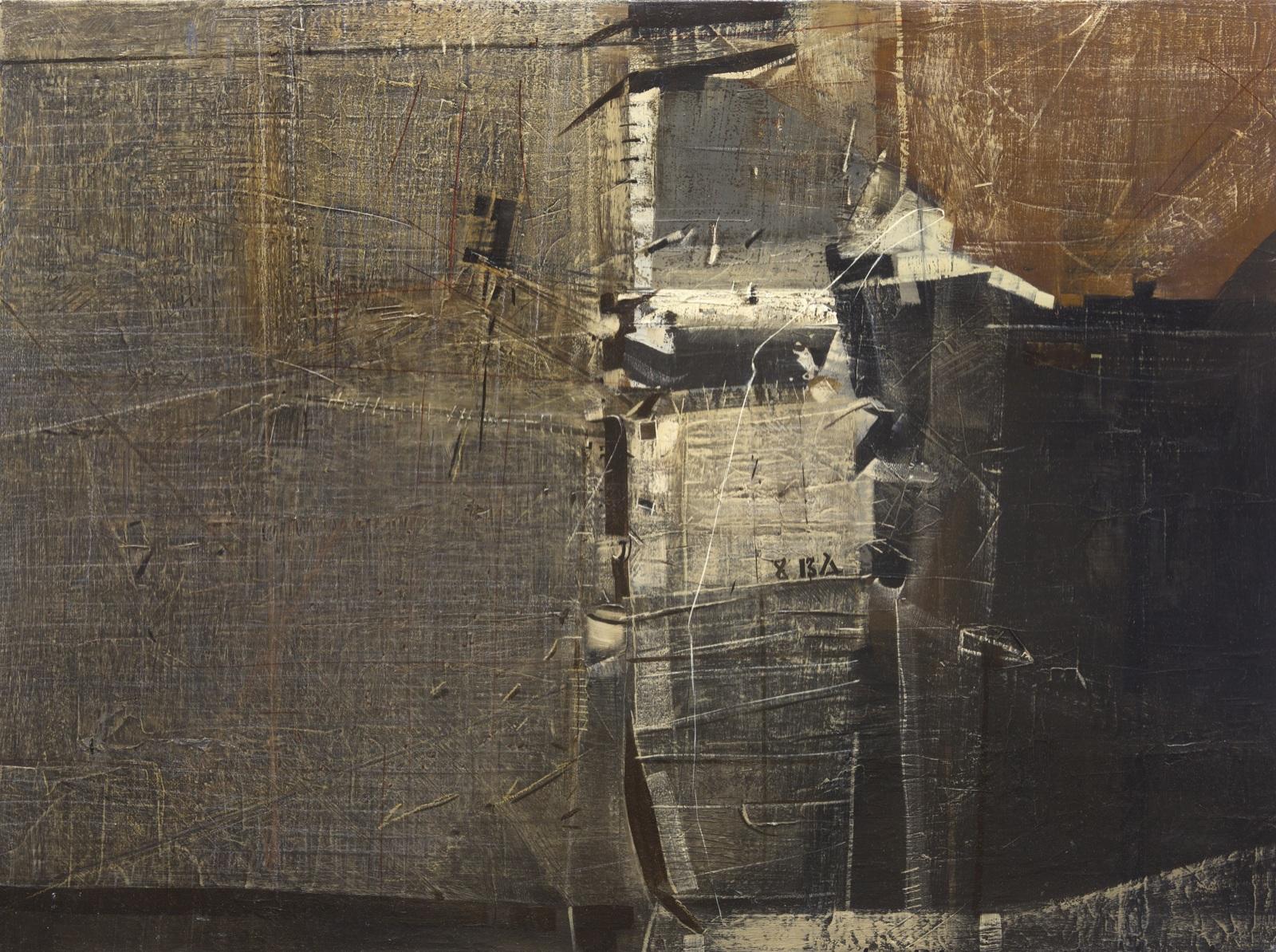 音乐会钢琴的反面. Original modern art painting