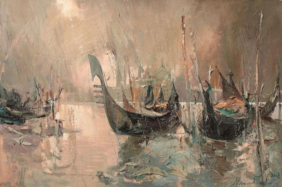吊船. Original modern art painting
