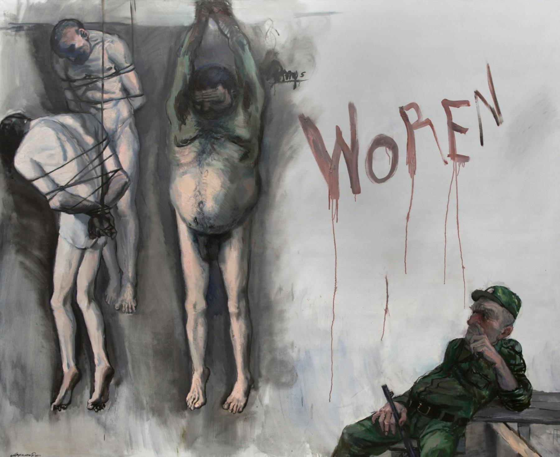 "Crucifix II". Original modern art painting