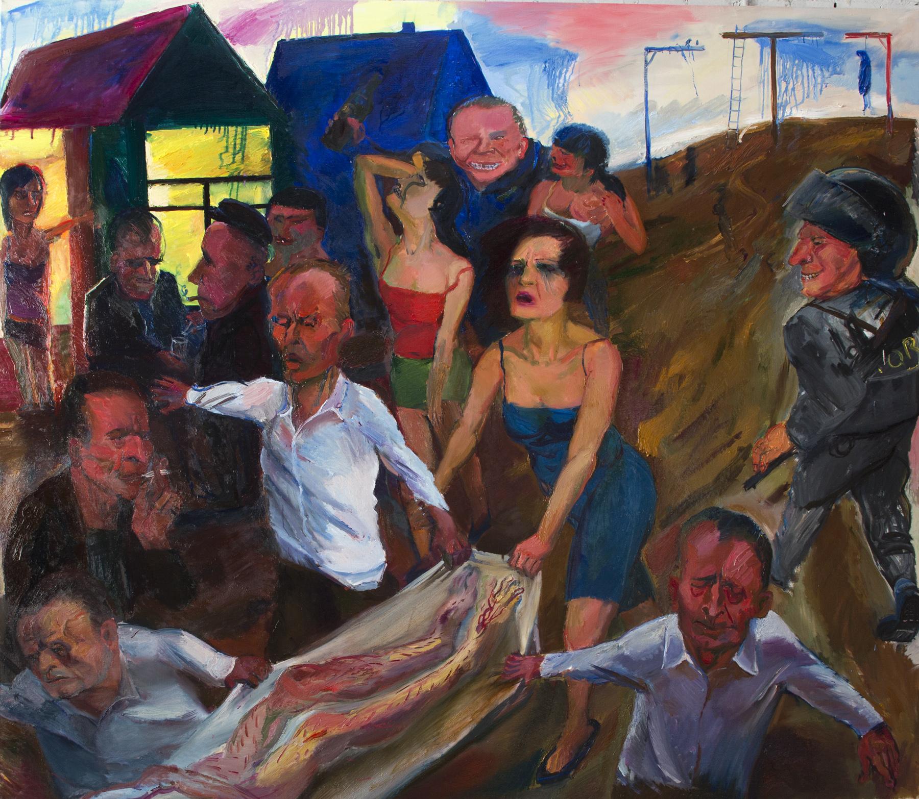 "基督的哀歌". Original modern art painting
