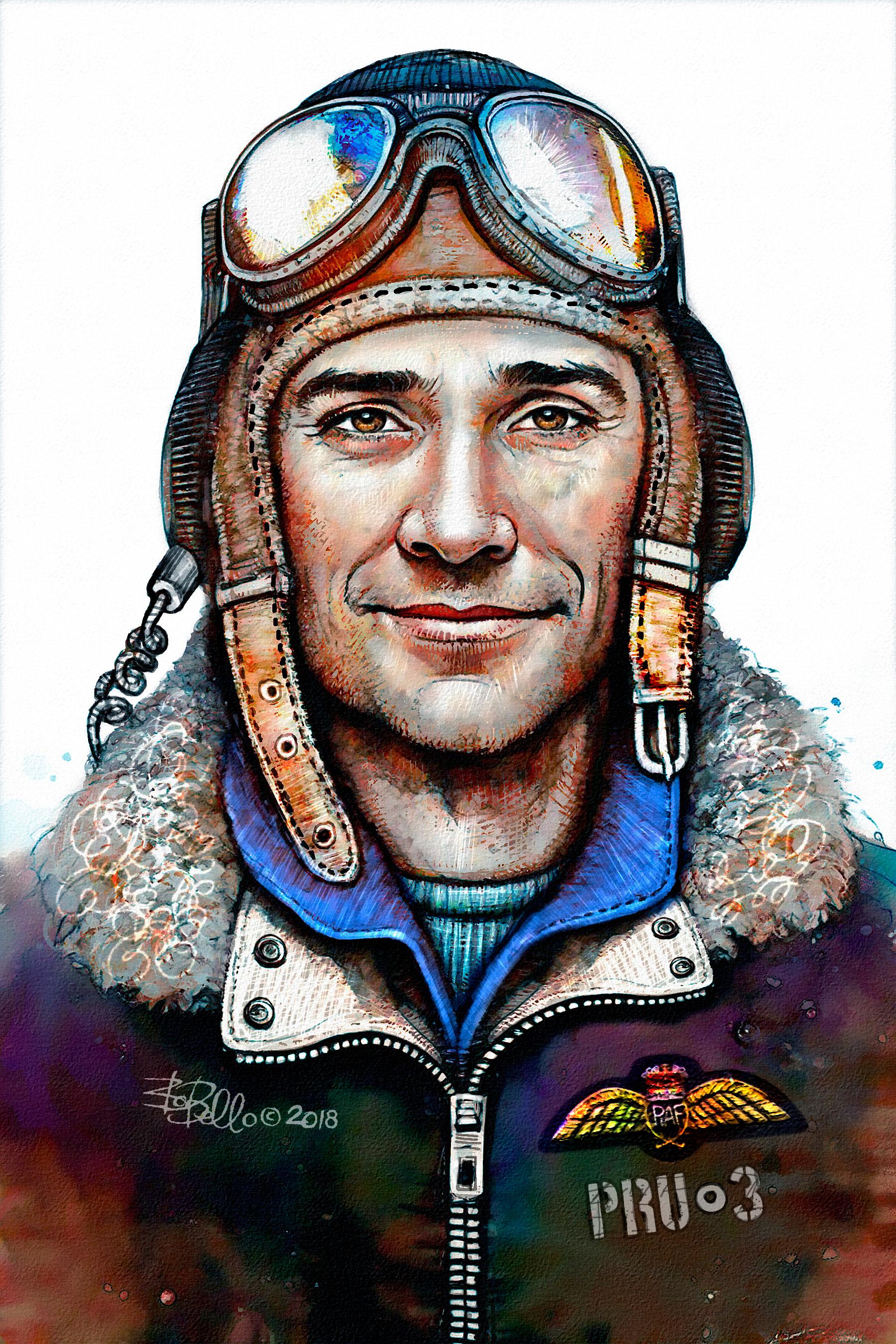 Lieutenant Bennett. Original modern art painting