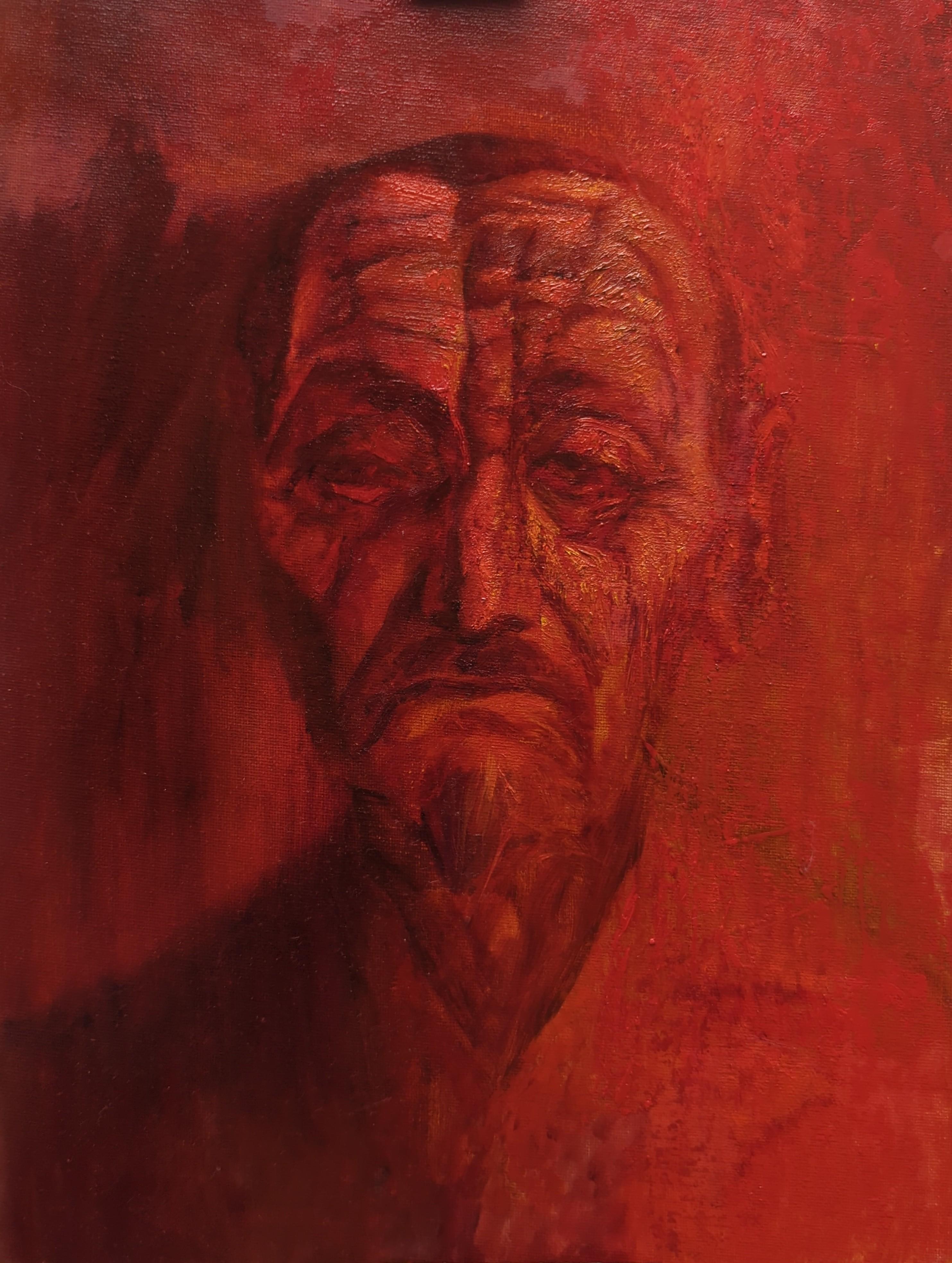 Grand father . Original modern art painting