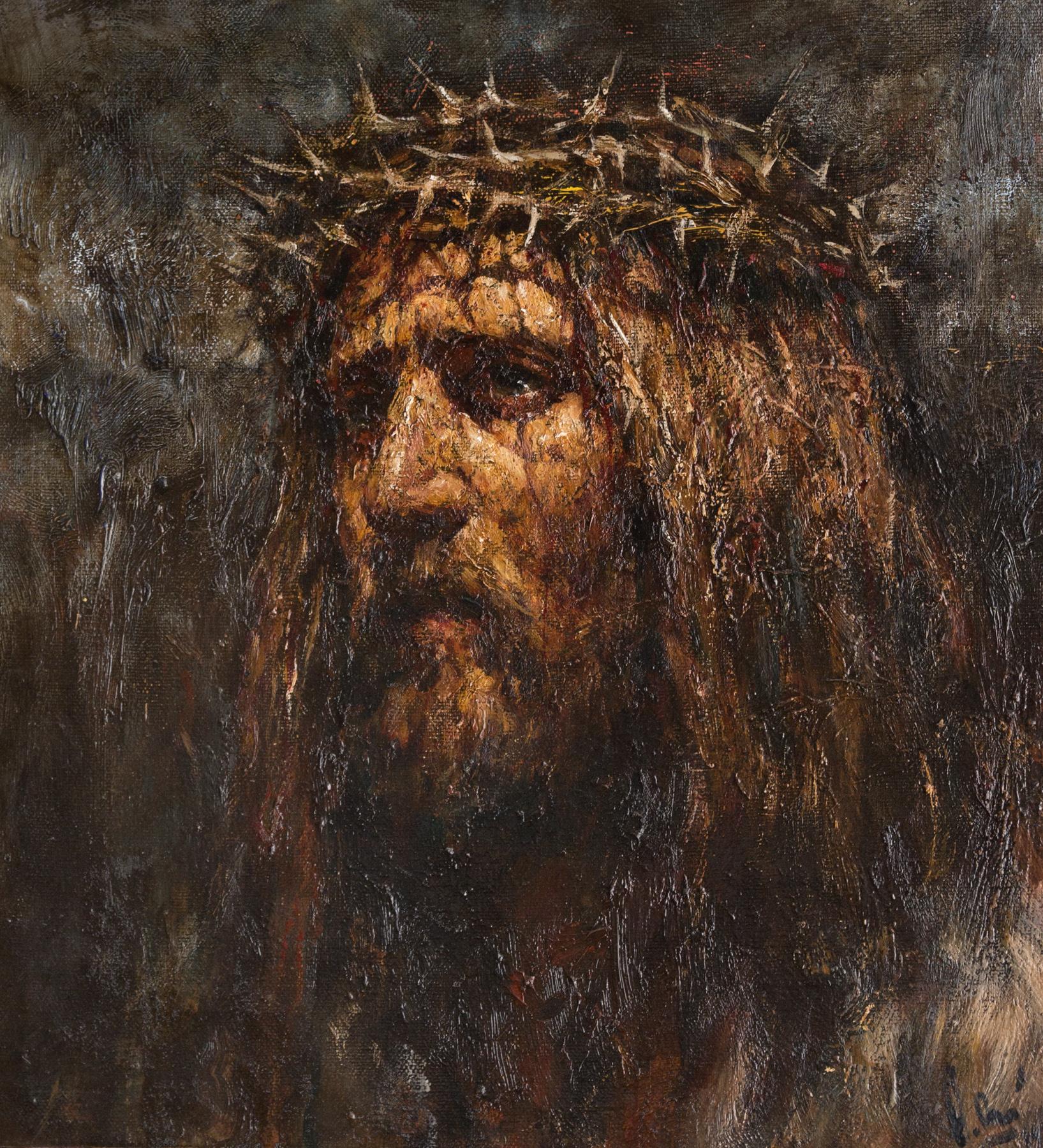 Before Calvary (third variation). Original modern art painting