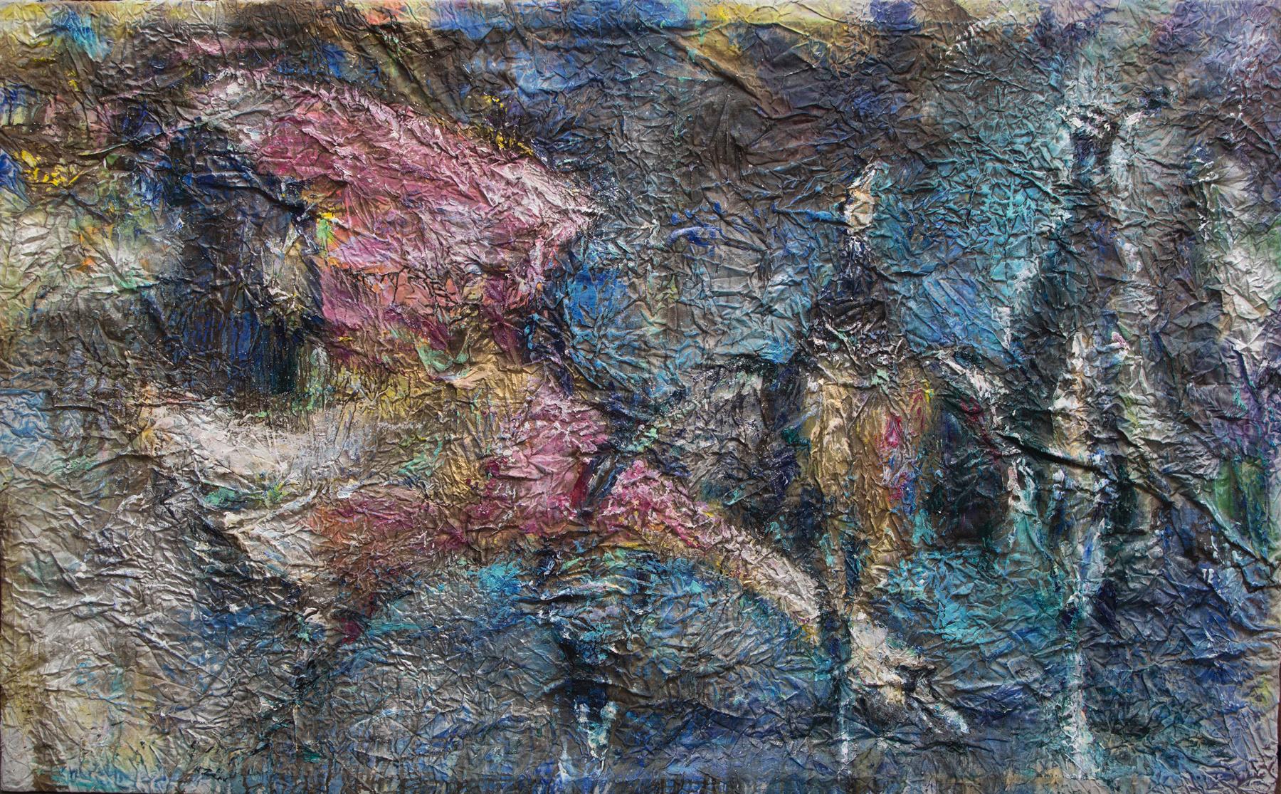 粉红天鹅. Original modern art painting