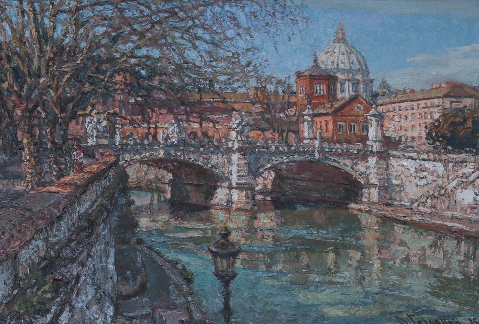 Spring in Rome. Original modern art painting