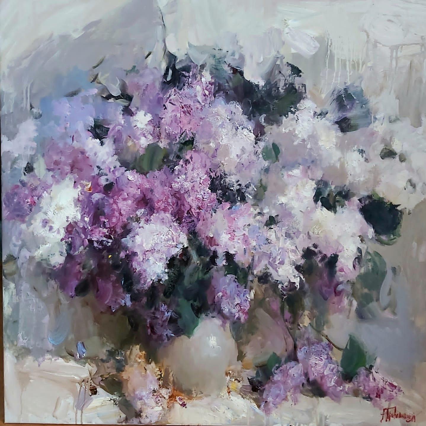 Lilac. Original modern art painting