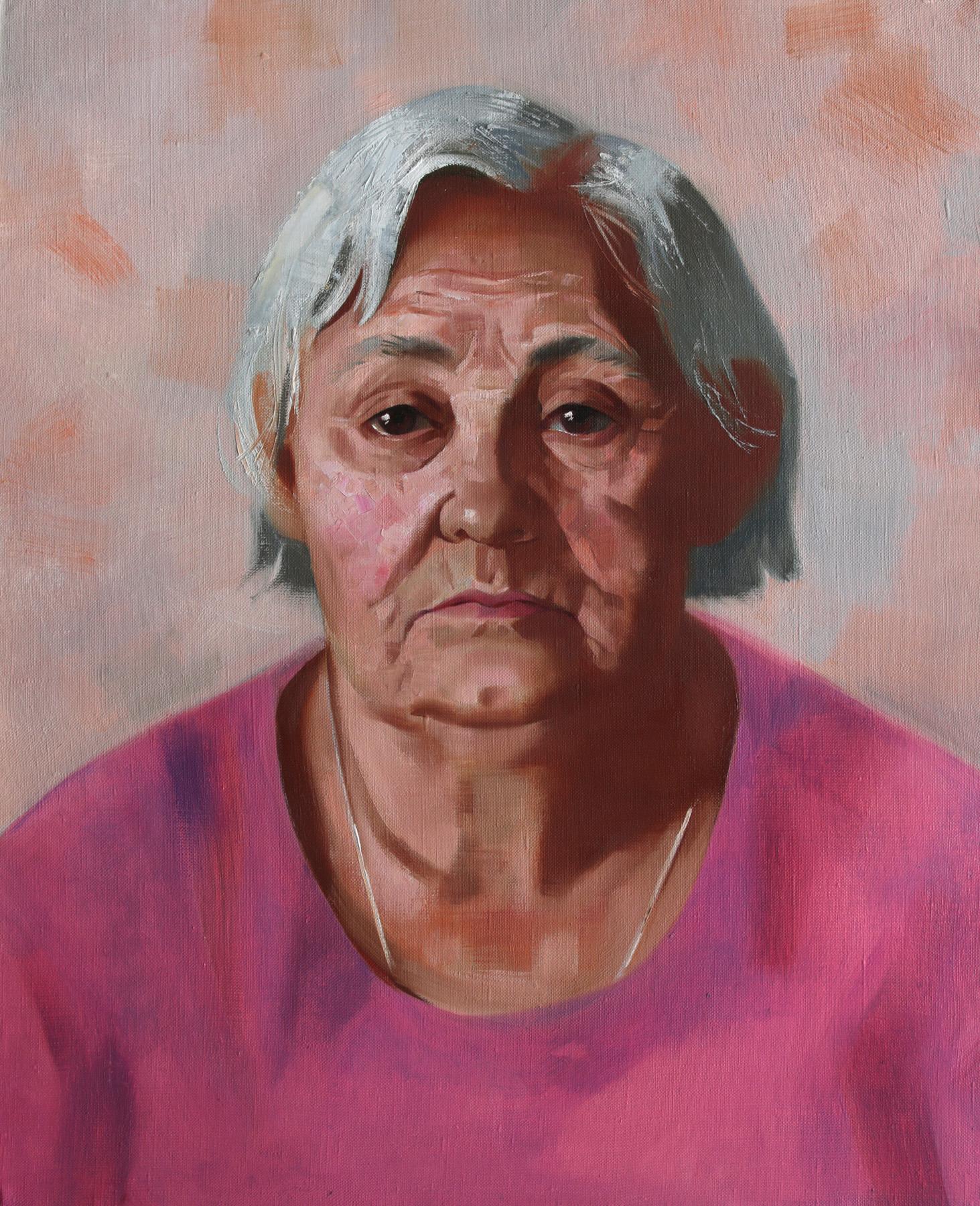 Granny Marusya. Original modern art painting
