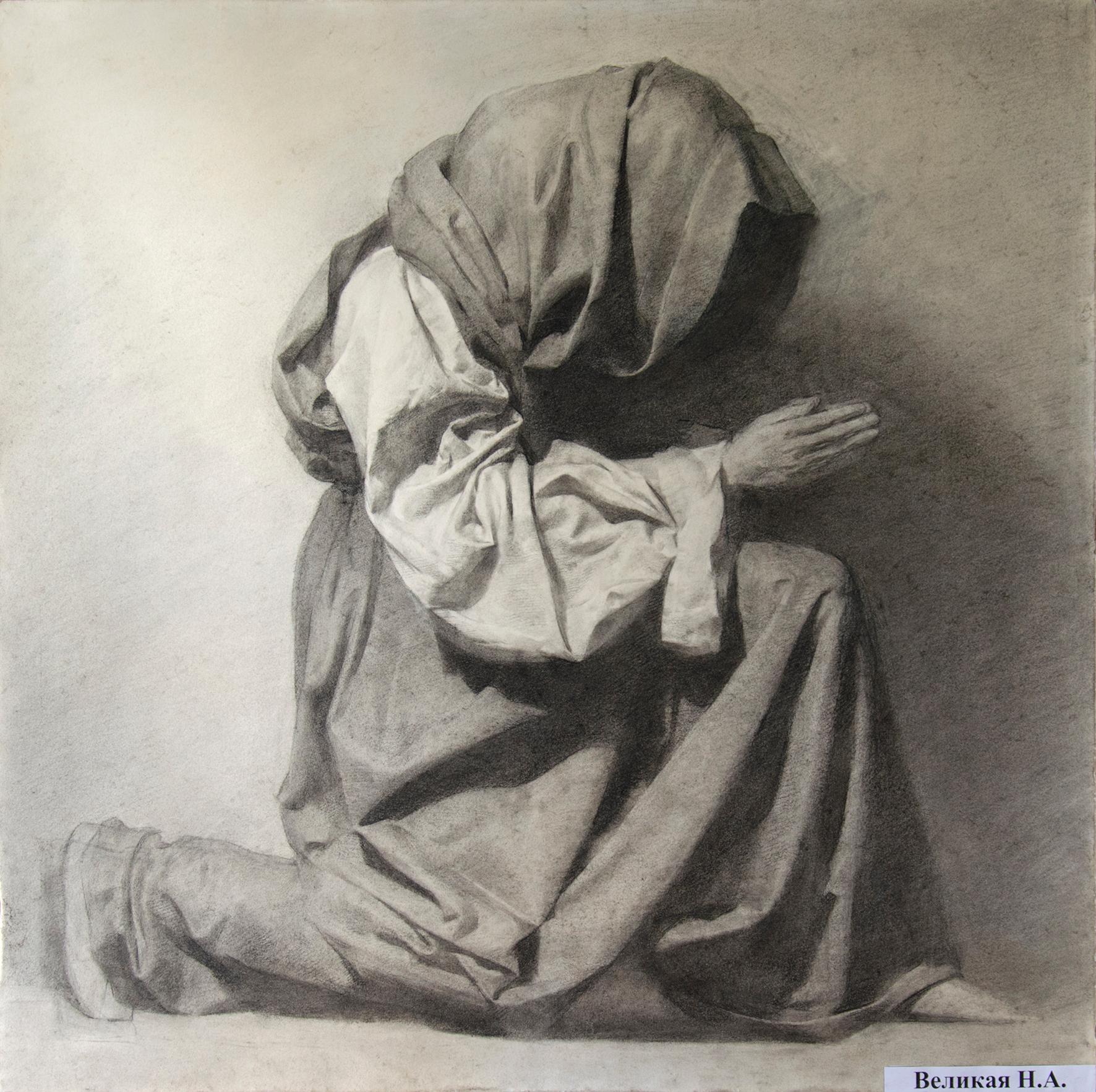 Prayer. Original modern art painting