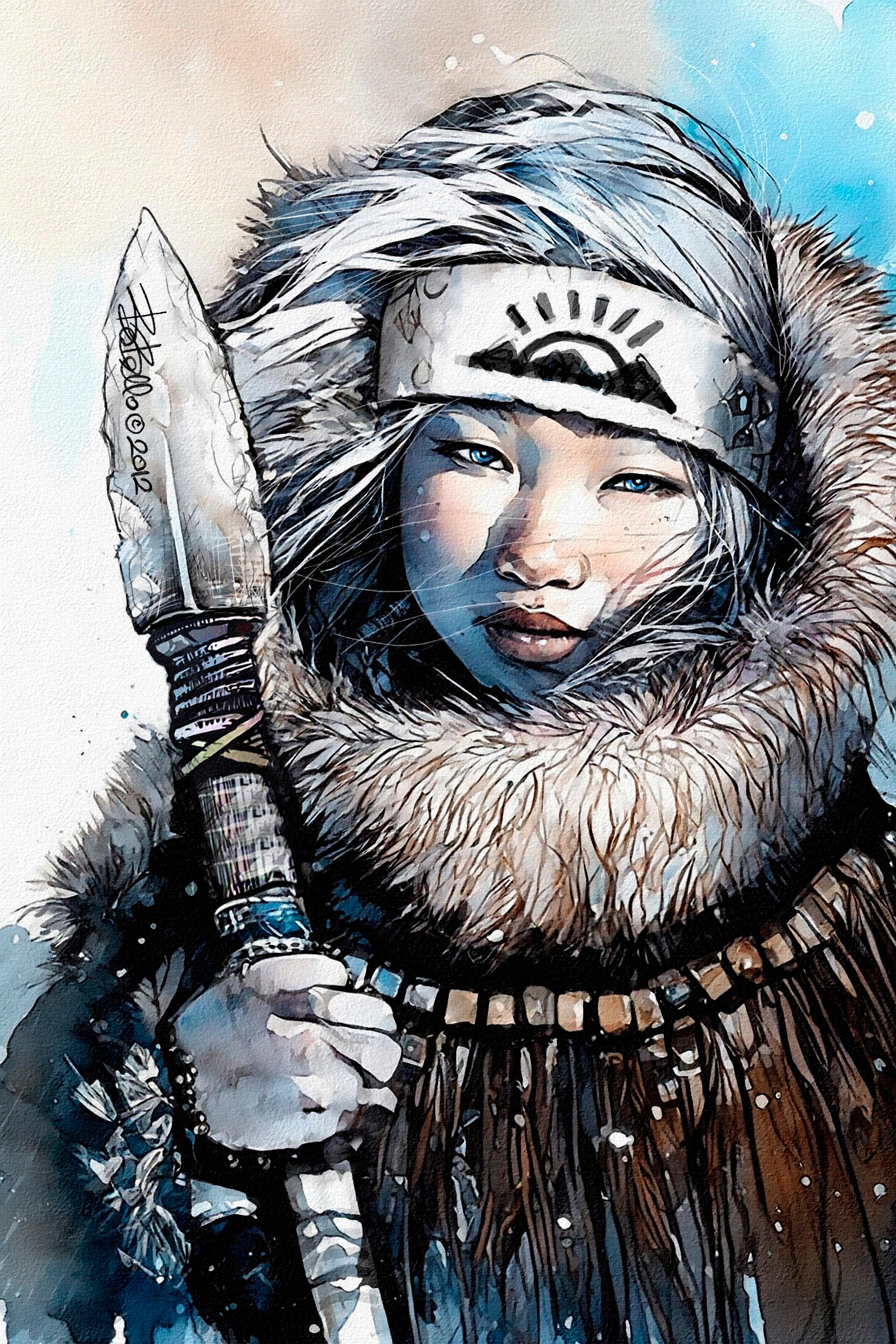 Alula Bora of Skybear. Original modern art painting