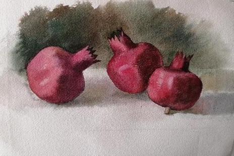 Pomegranate.. Original modern art painting