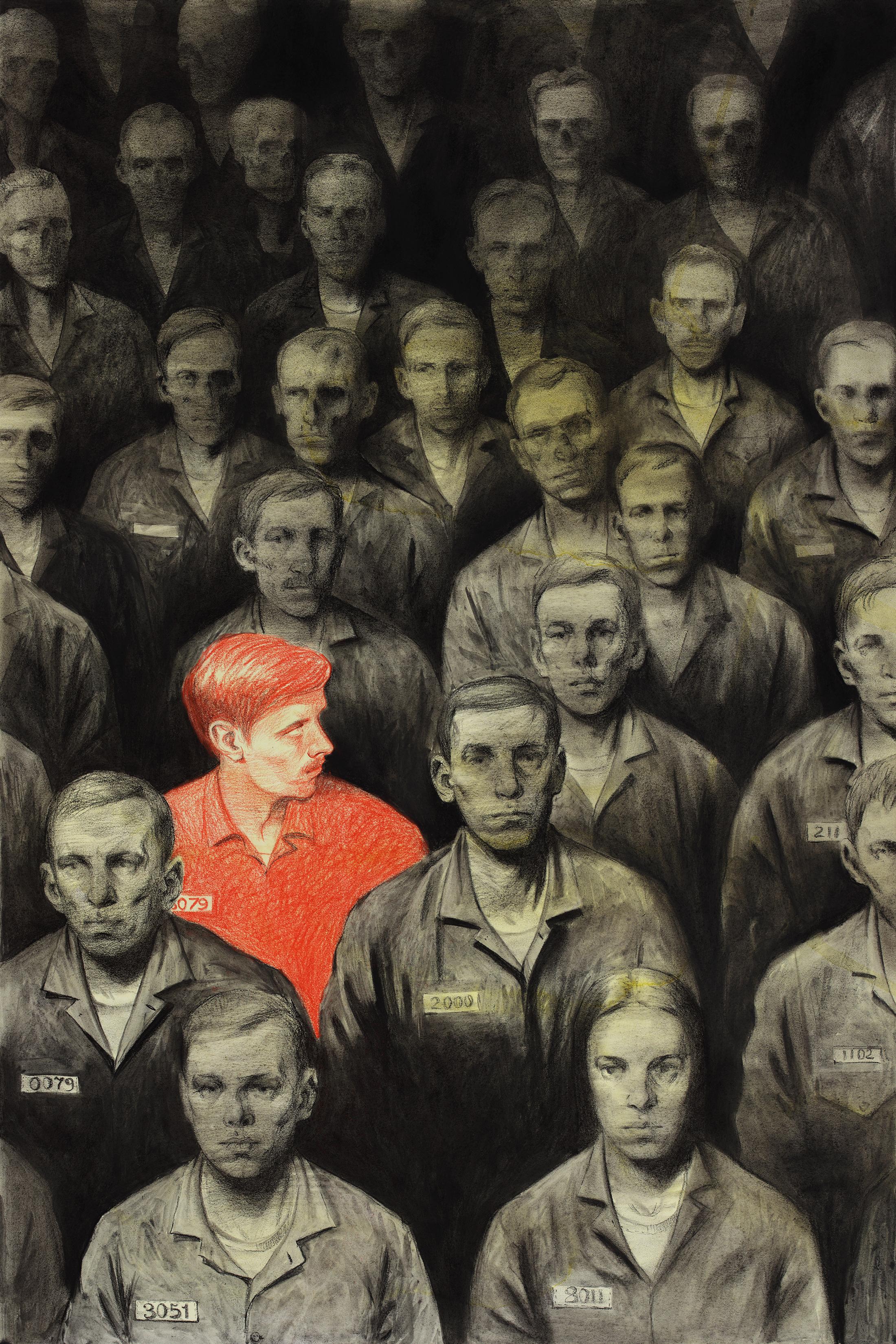 Illustration for George Orwell's dystopian novel "1984".Sheet No. 5. Original modern art painting