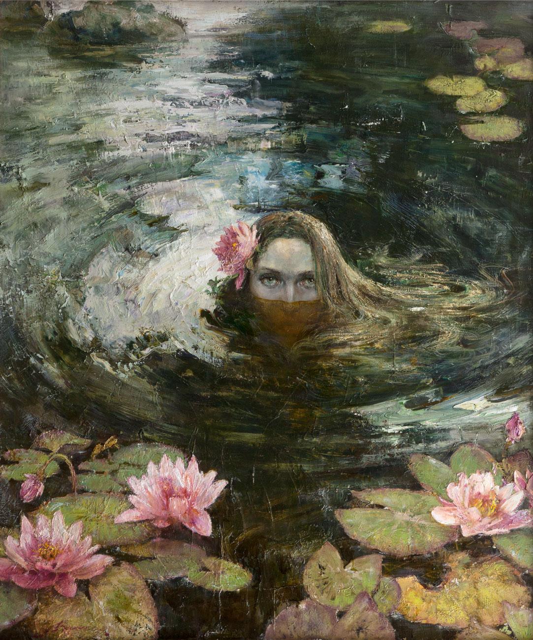 Mermaid. Original modern art painting