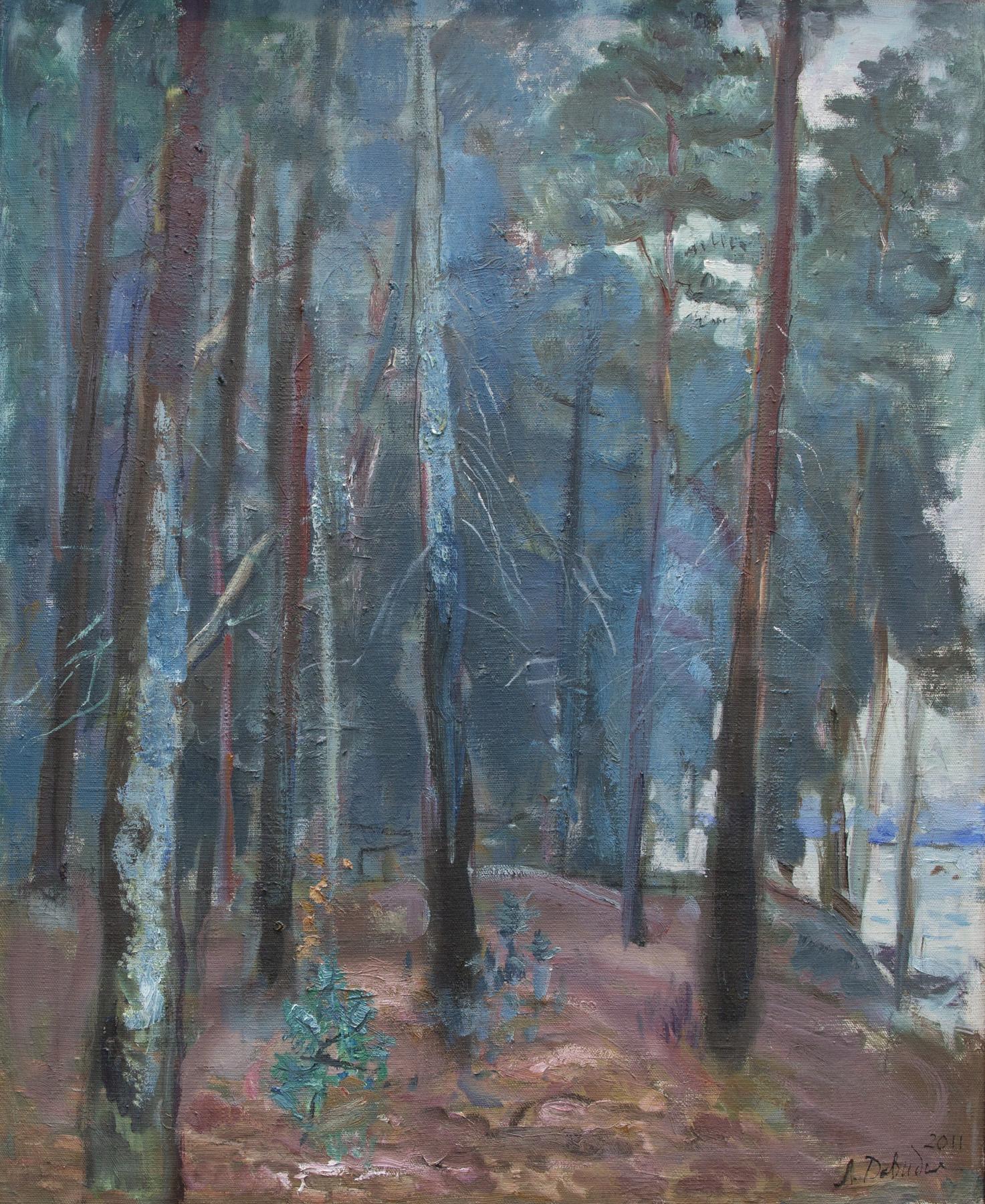 Pine trees at Meri-Hevi. From the "Shishkin places" series. Original modern art painting