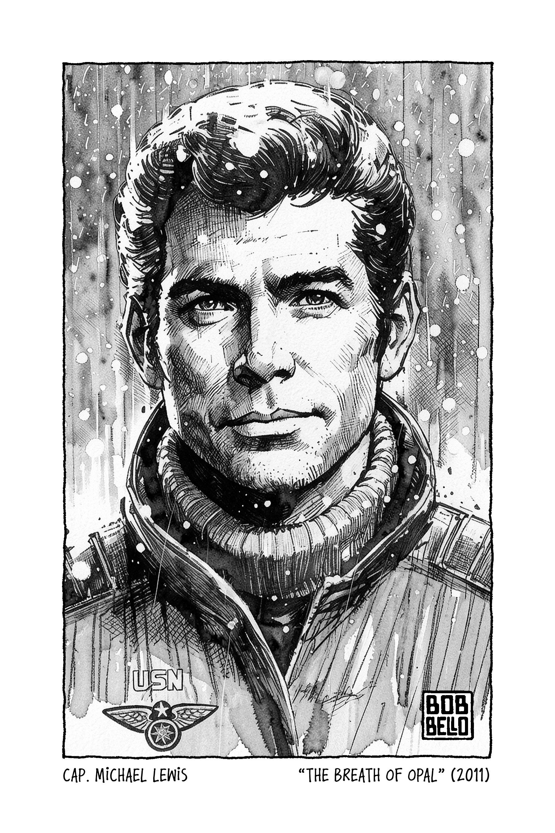Captain Michael Lewis. Original modern art painting