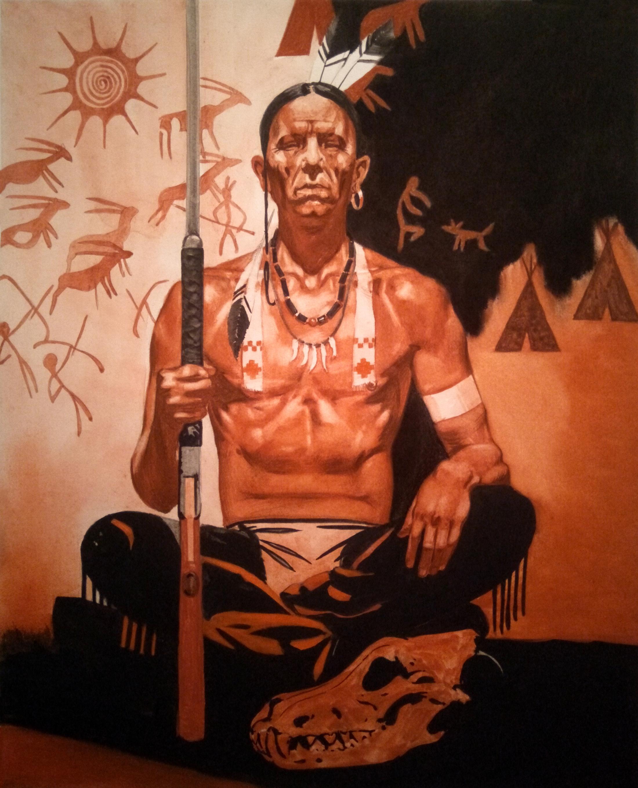 The white Fang 3. Original modern art painting