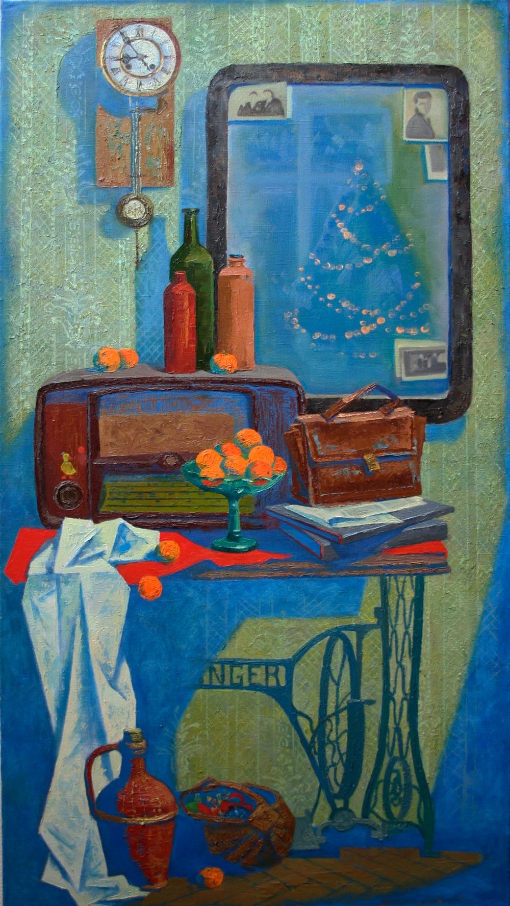 Retro. Original modern art painting