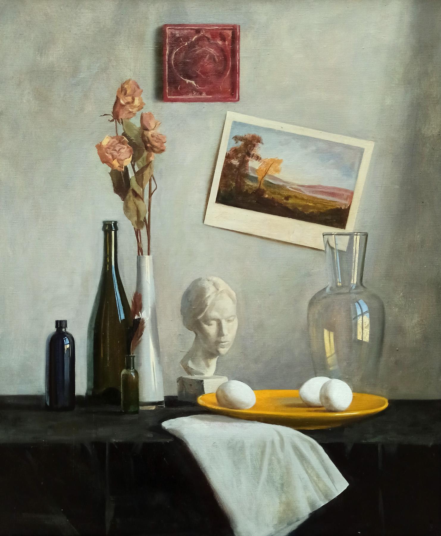 Still life with gypsum. Original modern art painting