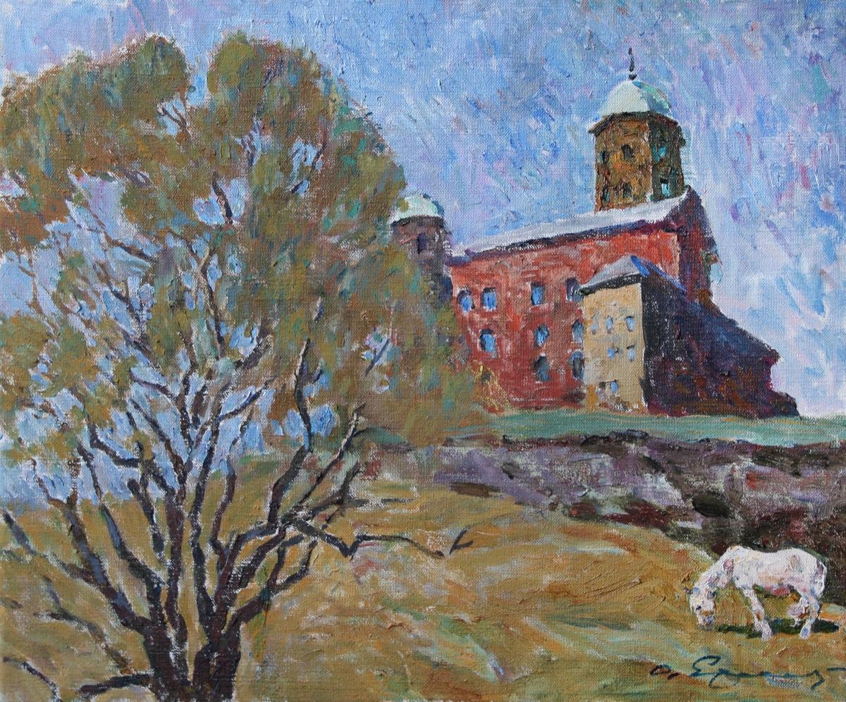 Spring in Vyborg. Original modern art painting