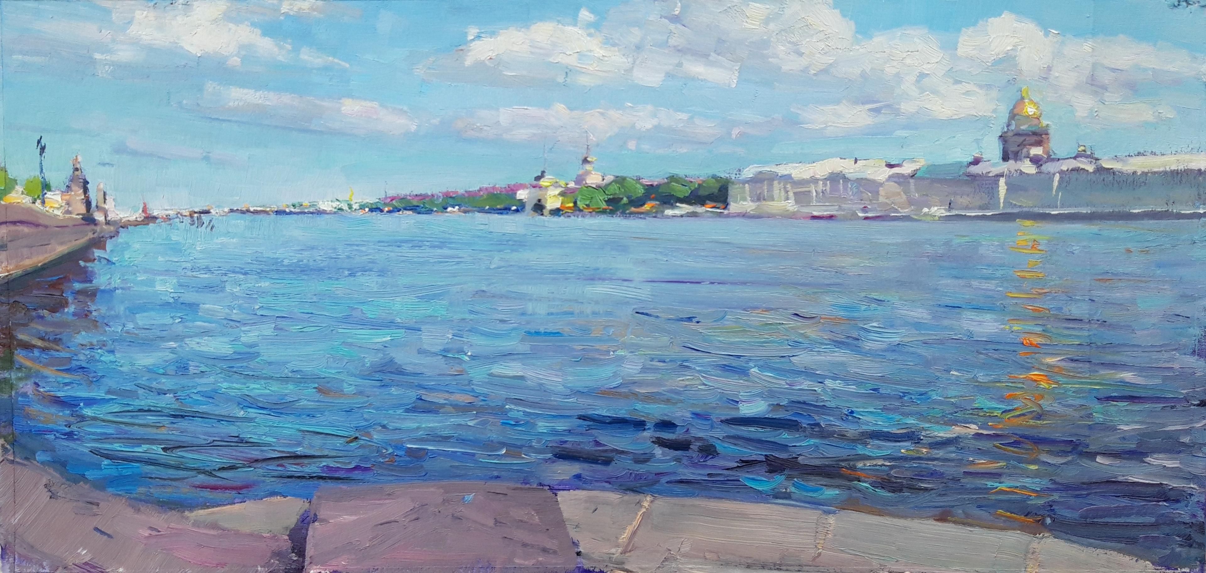 Clear day. Original modern art painting